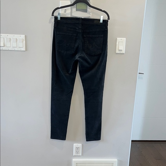 AG Farrah Skinny Ankle High-Rise Cords Midnight Black - Picture 4 of 7